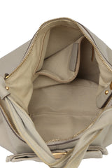 Salvatore Ferragamo Gray Vara Ribbon Shoulder Bag