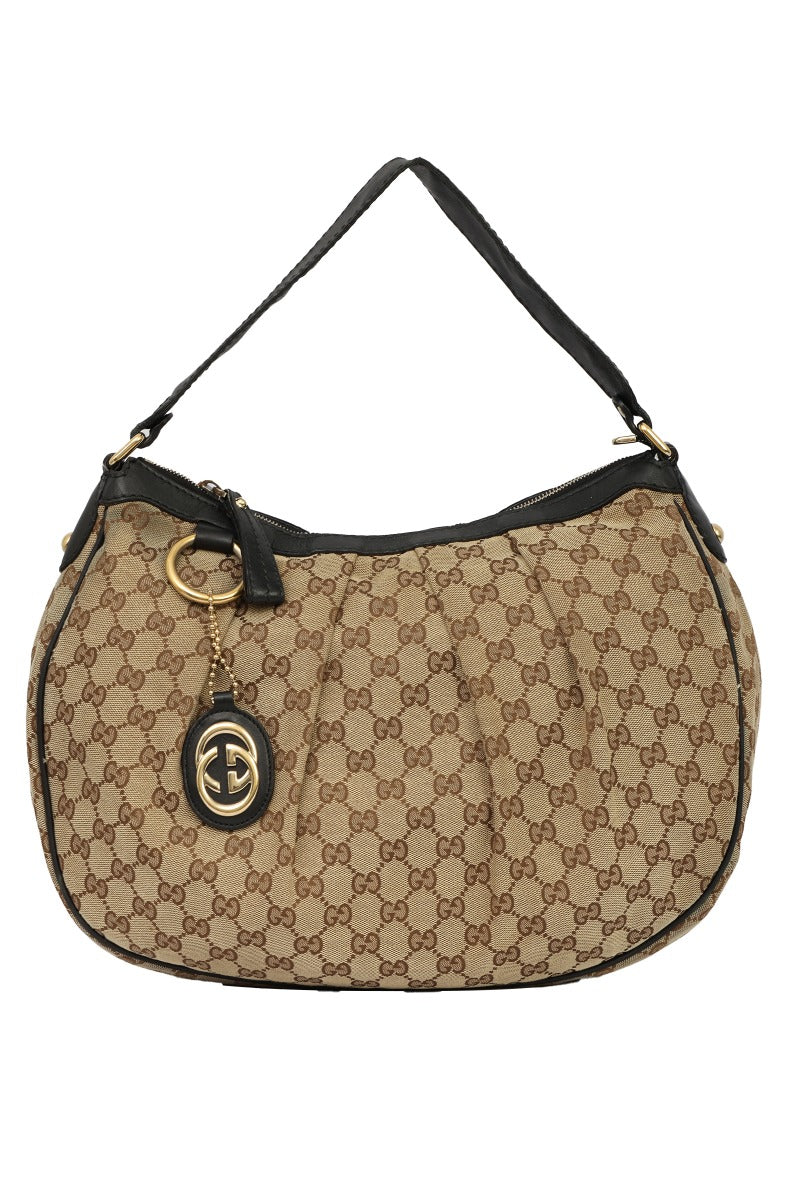 Gucci Gg Canvas And Leather Medium Sukey Bag