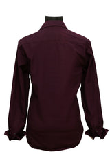 Burberry Brit Size-S Nova Check Maroon Button Up Shirt