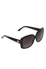 Gucci Black Gradient Frame Square Sunglasses