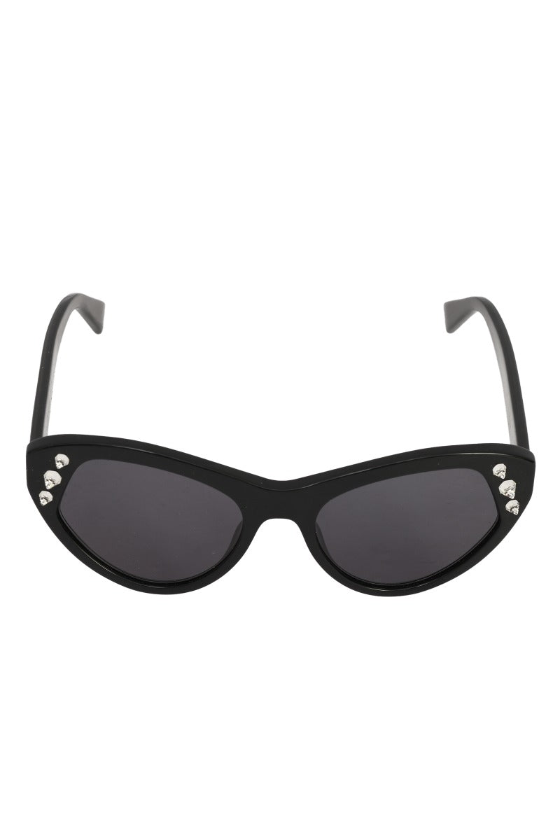 Moschino Black Cat-Eye Crystal Sunglasses