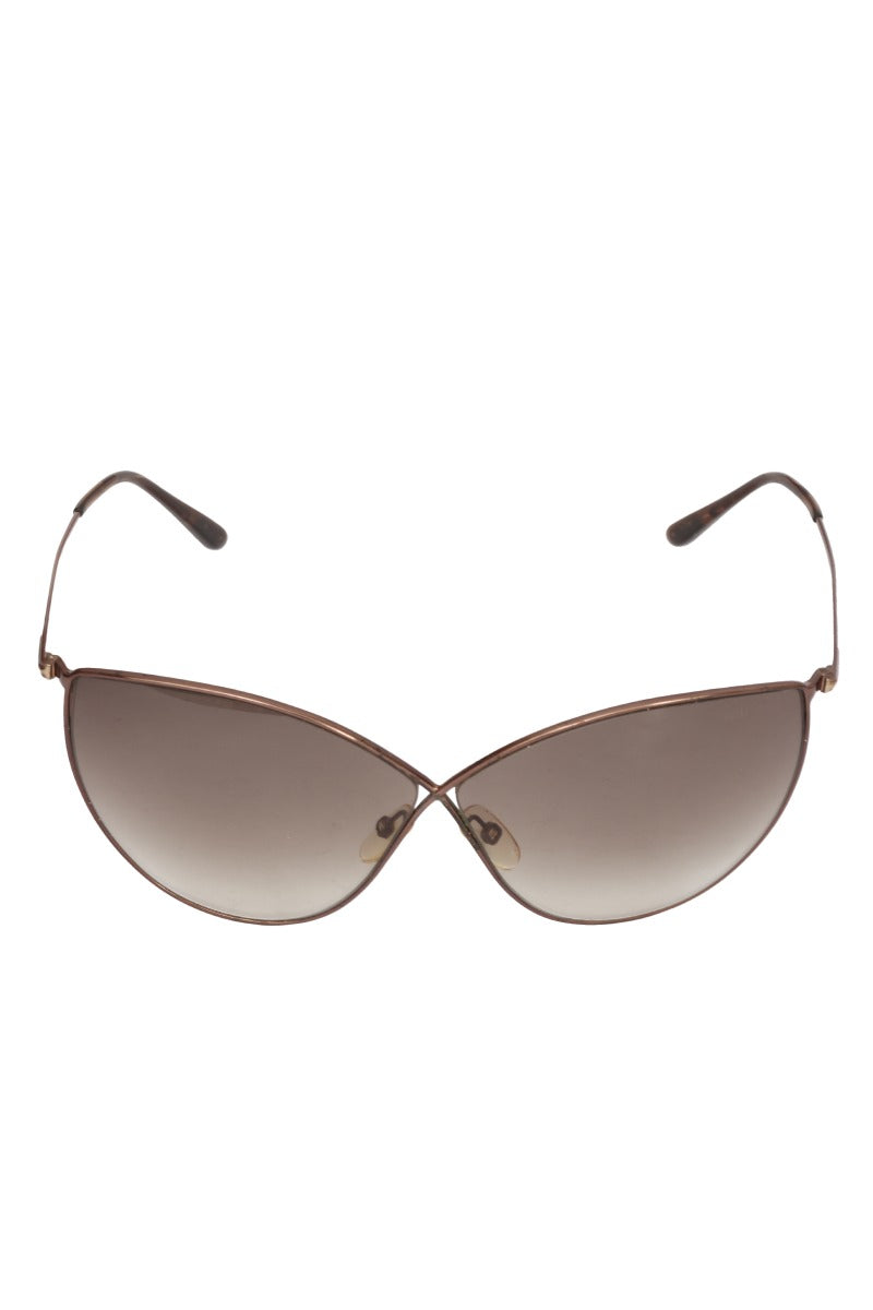 Tom Ford Tf251 Bronze Metal Frame Evelyn Sunglasses