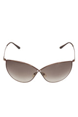 Tom Ford Tf251 Bronze Metal Frame Evelyn Sunglasses