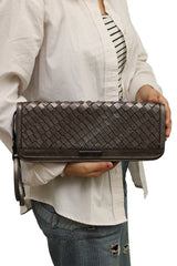 Burberry Metallic Dark Gray Clutch