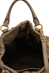 Prada Beige Leather Gaufre Tote Bag