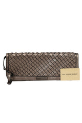 Burberry Metallic Dark Gray Clutch