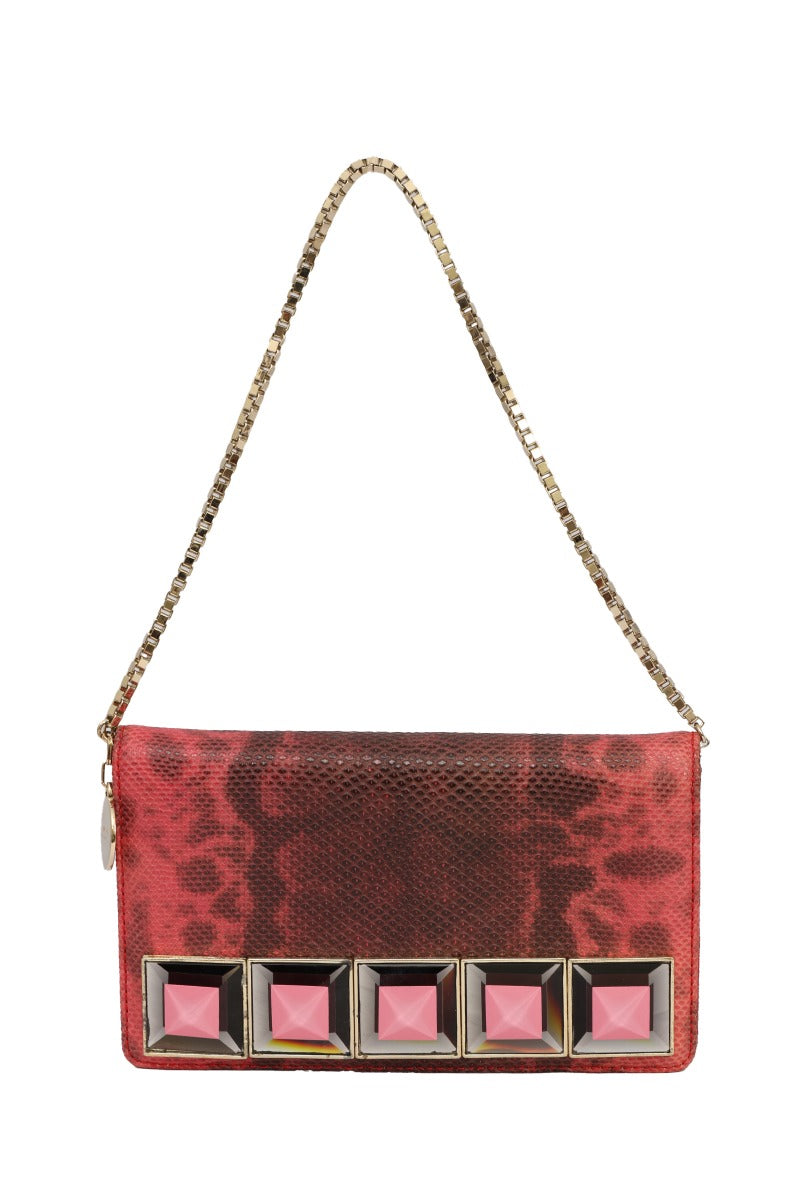 Versace Exotic Leather Handbag