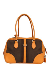 Prada Bi Color Leather And Canvas