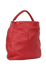 Bottega Veneta Red Washed Vervo Leather Hobo Bag