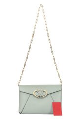 Valentino Garavani Soft Leather V Rivet Clutch Bag