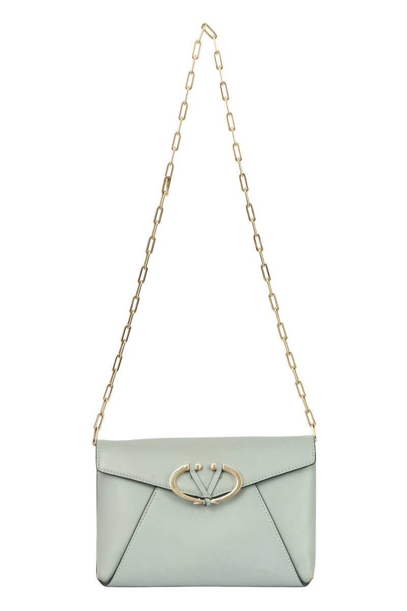 Valentino Garavani Soft Leather V Rivet Clutch Bag