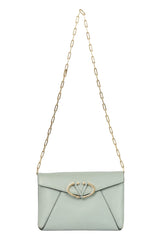 Valentino Garavani Soft Leather V Rivet Clutch Bag