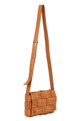 Bottega Veneta Brick Cassette Small Tan Brown Crossbody Bag