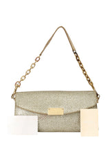 Jimmy Choo Gold Glitter Riane Clutch Bag