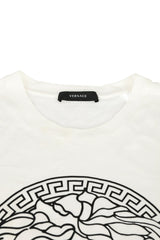 Versace Size-M White Medusa Head Logo Print T-Shirt