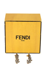 Fendiff Crystal Embedded Drop Earrings