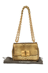 Tom Ford Gold Python Chain Shoulder Bag