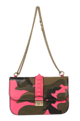 Valentino Garavani Medium Glam Lock Rockstud Camo Flap Bag