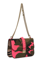 Valentino Garavani Medium Glam Lock Rockstud Camo Flap Bag