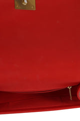 Chanel Leather Boy Large Red Flap Bag