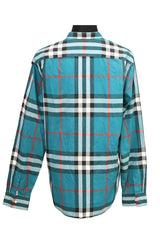 Burberry Size-Large Brit Blue Nova Check Shirt