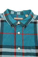 Burberry Size-Large Brit Blue Nova Check Shirt