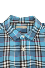 Burberrysize- Large Polo Blue Nova Check Shirt