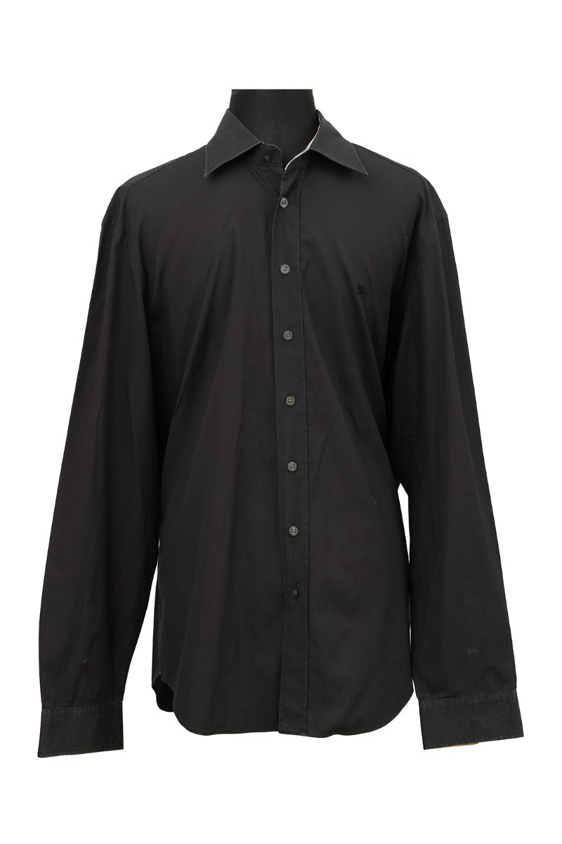 Burberry Size Large Polo Dark Blue Nova Check Shirt