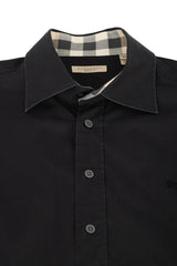 Burberry Size Large Polo Dark Blue Nova Check Shirt