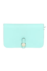 Hermes Dogon Due Blue Clutch