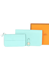 Hermes Dogon Due Blue Clutch