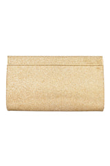 Jimmy Choo Cayla Glitter Gold Clutch Bag