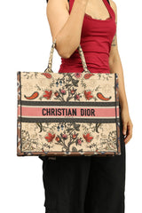 Christan Dior Large Floral Embrioderybook Tote