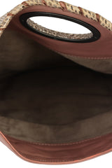 Bottega Veneta Beige Snakeskin Clutch