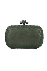 Bottega Veneta Dark Green Knot Clutch
