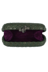 Bottega Veneta Dark Green Knot Clutch
