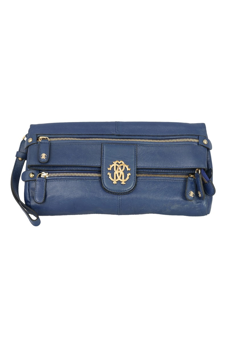 Roberto Cavalli Diva Blue Clutch