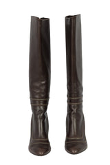 Salvatore Ferragamo Size EU-40 Brown Knee High Boots