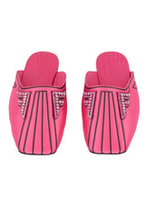 Fendi Size EU-36 Pink Satin Mules