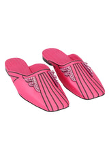 Fendi Size EU-36 Pink Satin Mules