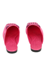 Fendi Size EU-36 Pink Satin Mules