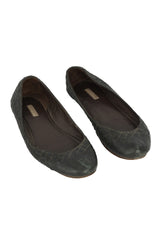 Bottega Venta Size EU-38 Black Intercciato Ballet Flats