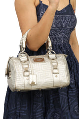Gianni Versace Metallic Snap Out Of It Boston Bags