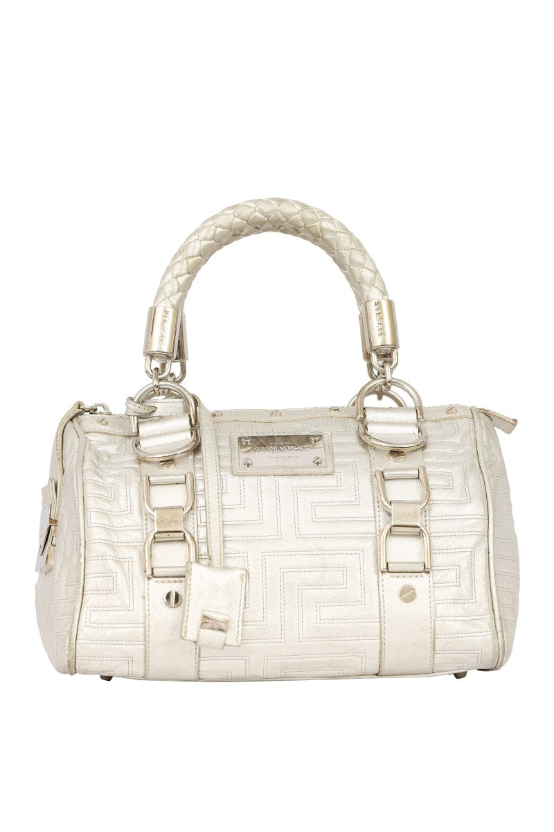 Gianni Versace Metallic Snap Out Of It Boston Bags