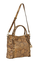 Michael Kors Python Embossed Leather Satchel Bag