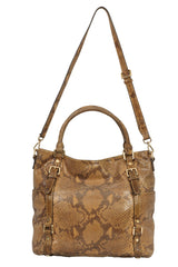 Michael Kors Python Embossed Leather Satchel Bag