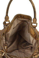Michael Kors Python Embossed Leather Satchel Bag