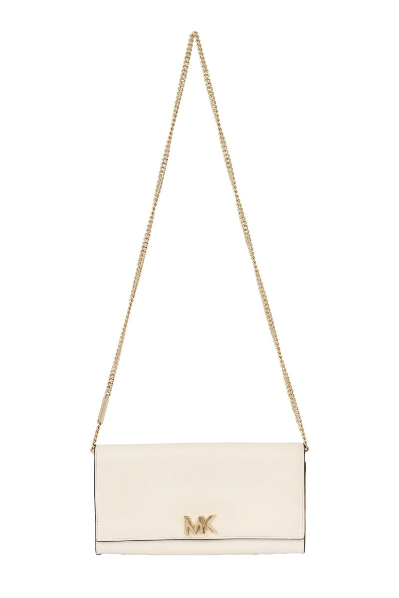Michael Kors Leather Mott Clutch On Chain Bag