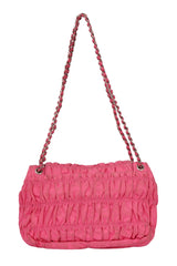 Prada Tessuto Gaufre Flap Chain Shoulder Bag