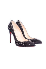 Christian Louboutin Black Suede Spiked Pumps